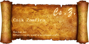Csik Zamfira névjegykártya